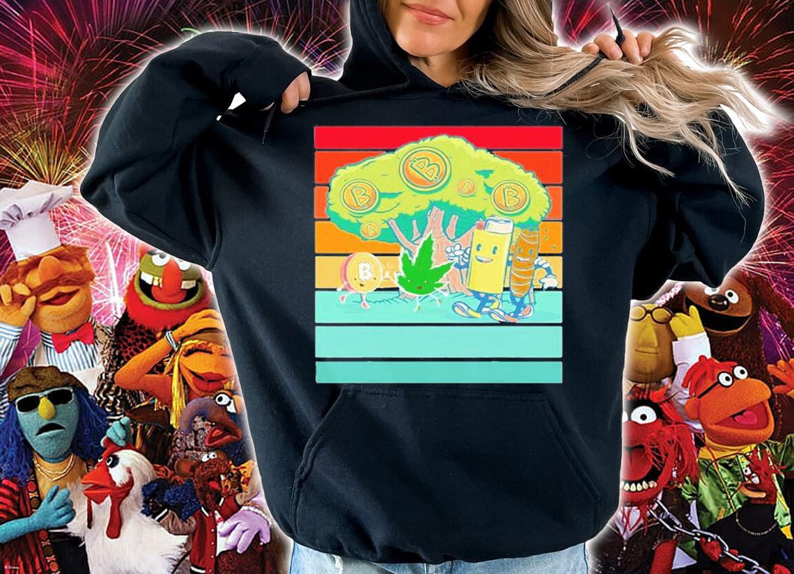 Bitcoin & Weed Crypto Btc To The Moon 420 Thc T-Shirt t-shirt hoodie