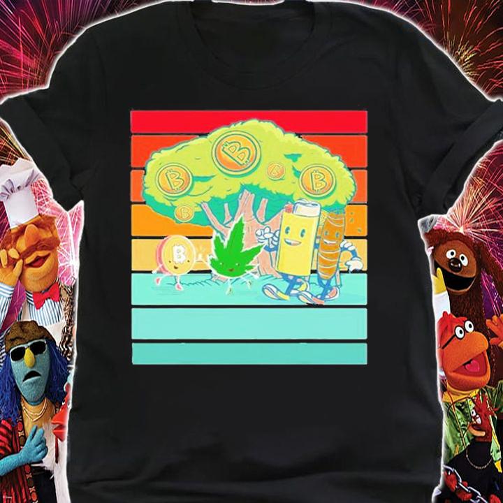 Bitcoin & Weed Crypto Btc To The Moon 420 Thc T-Shirt t-shirt shirt
