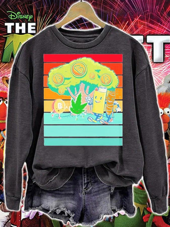 Bitcoin & Weed Crypto Btc To The Moon 420 Thc T-Shirt t-shirt sweatshirt