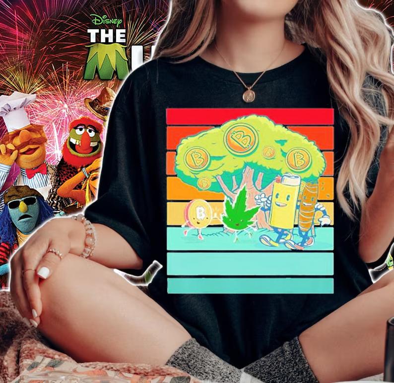 Bitcoin & Weed Crypto Btc To The Moon 420 Thc T-Shirt t-shirt woman shirt