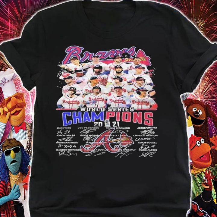 Braves World Series Champions 2021 signatures shirt t-shirt shirt