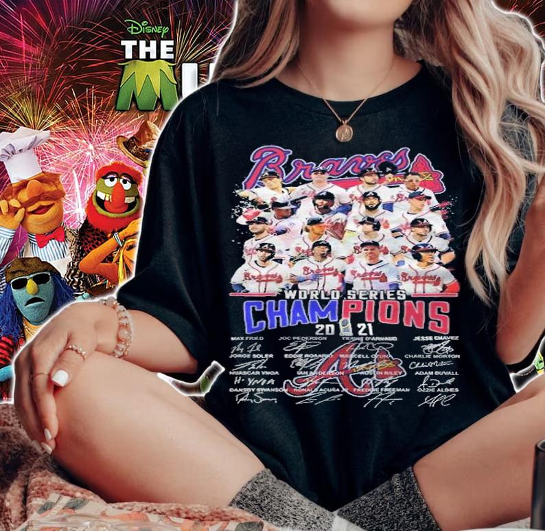 Braves World Series Champions 2021 signatures shirt t-shirt woman shirt
