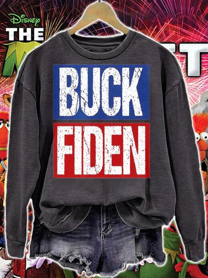Buck Fiden Fuck Biden Anti Joe Biden Blue And Red T-Shirt t-shirt sweatshirt