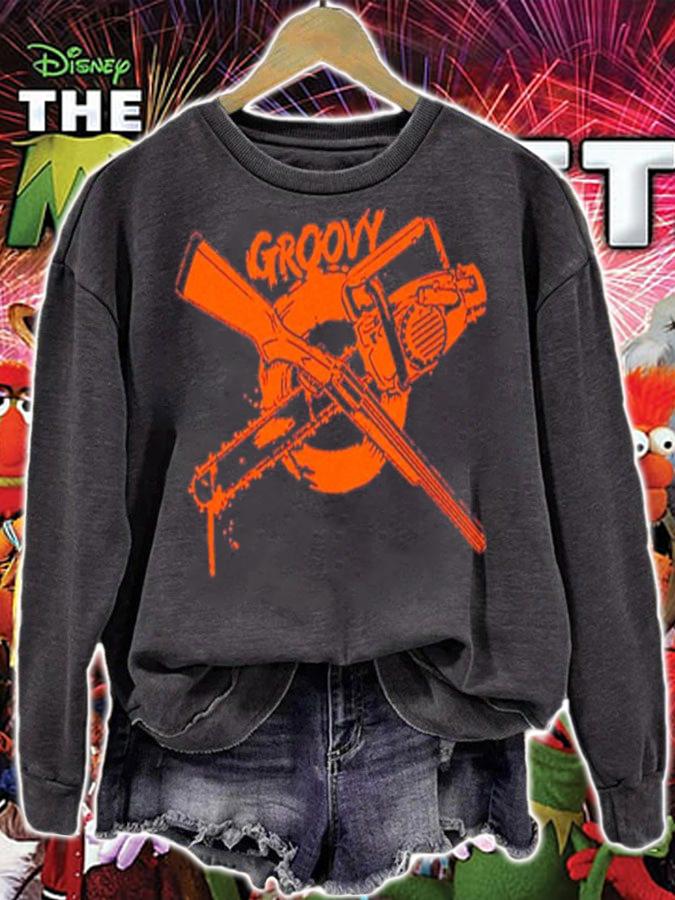 Groovy Chainsaw And Shotgun Shirt t-shirt
