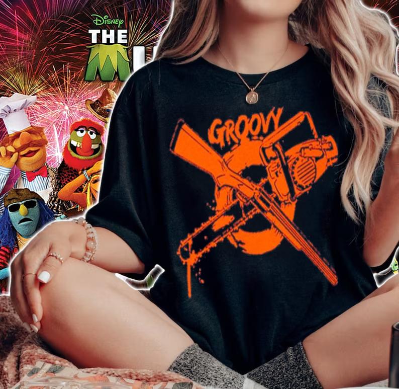 Groovy Chainsaw And Shotgun Shirt t-shirt