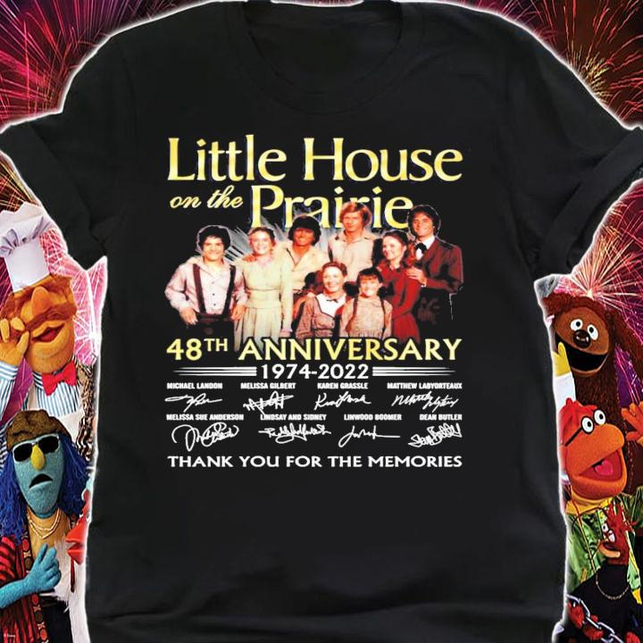 Little House On The Prairie 48th Anniversary 1974-2022 Signatures Shirt t-shirt