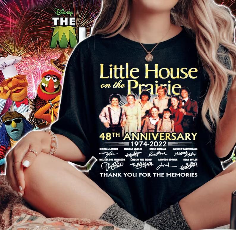 Little House On The Prairie 48th Anniversary 1974-2022 Signatures Shirt t-shirt