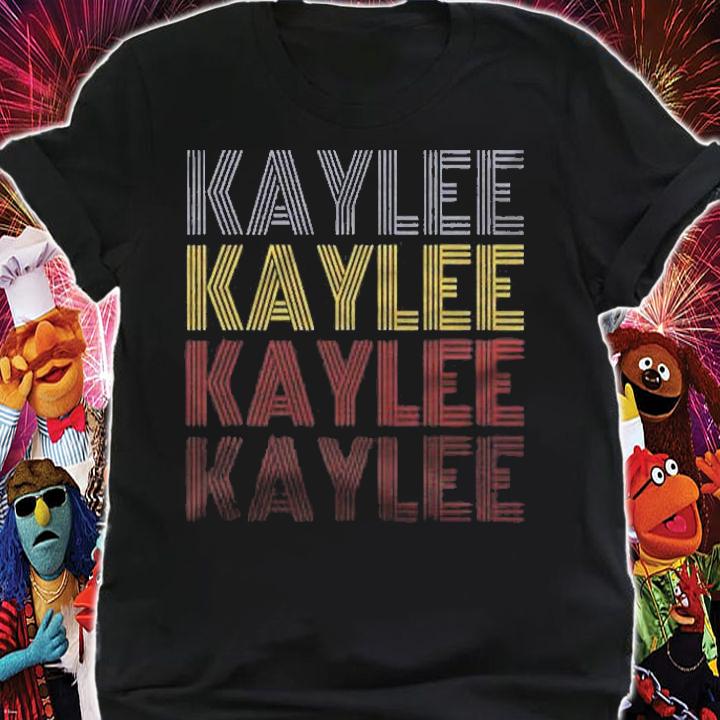 Graphic 365 First Name Kaylee Retro Pattern Vintage Style Shirt t-shirt shirt