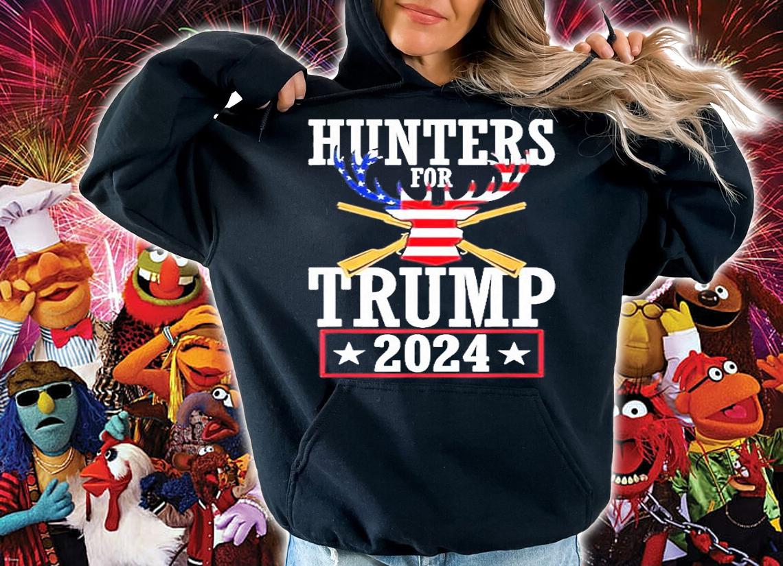 Hunters For Trump 2024 President Republican Deer Hunting T-Shirt t-shirt hoodie
