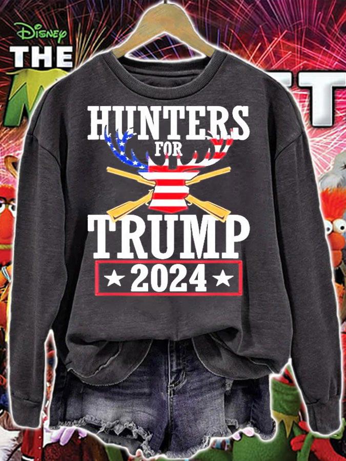 Hunters For Trump 2024 President Republican Deer Hunting T-Shirt t-shirt sweatshirt