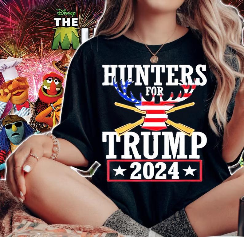 Hunters For Trump 2024 President Republican Deer Hunting T-Shirt t-shirt woman shirt