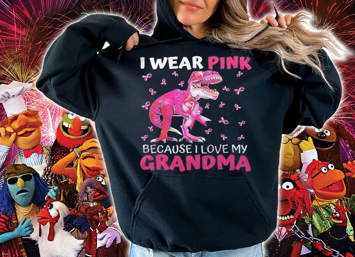I Wear Pink For My Grandma Breast Cancer Awareness Kids Boys Shirt t-shirt hoodie
