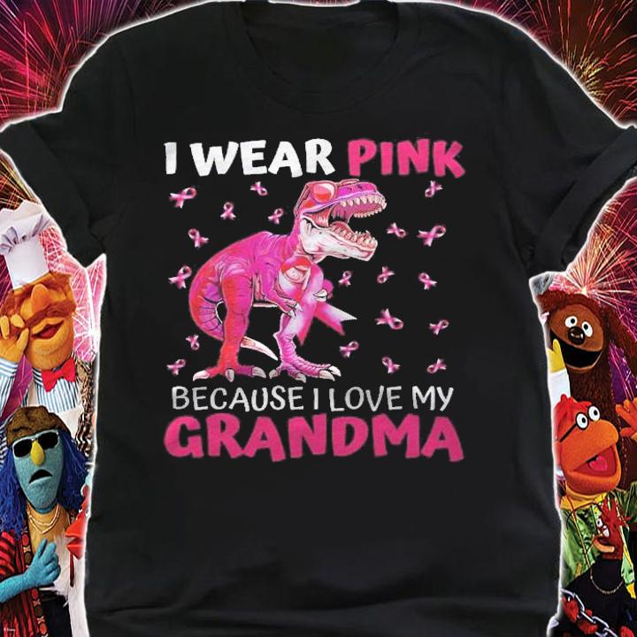 I Wear Pink For My Grandma Breast Cancer Awareness Kids Boys Shirt t-shirt shirt