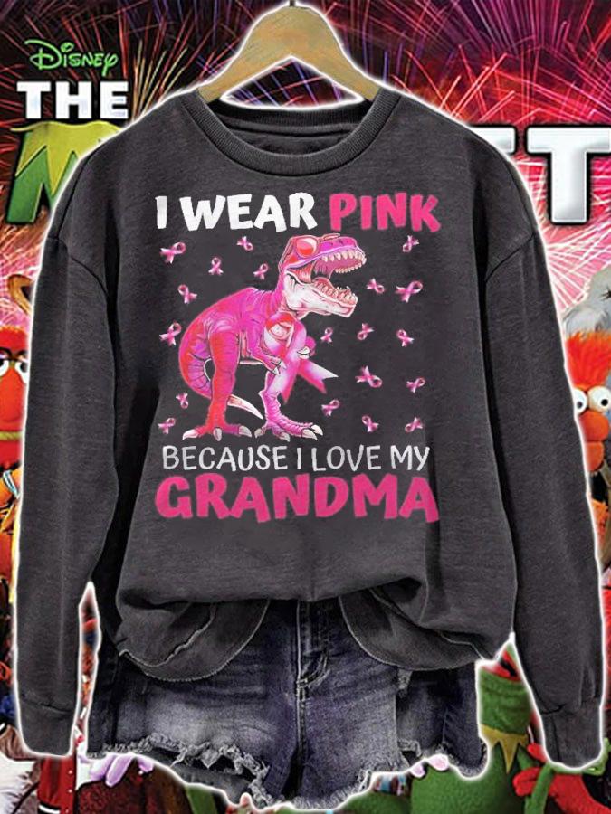 I Wear Pink For My Grandma Breast Cancer Awareness Kids Boys Shirt t-shirt sweatshirt