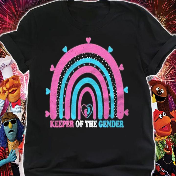 Keeper Of The Gender Funny Rainbow Gender Reveal Shirt t-shirt
