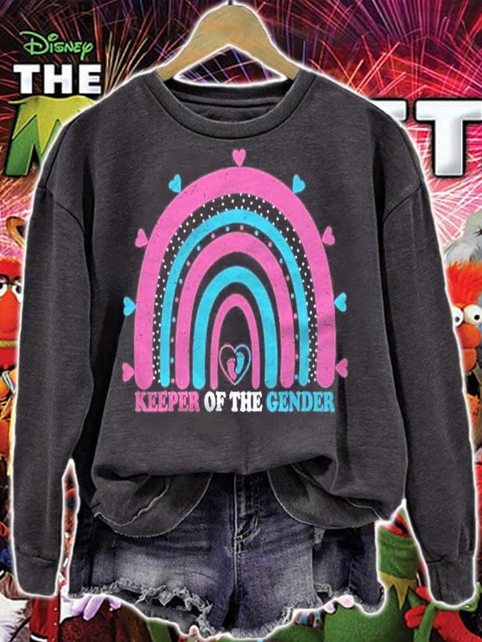 Keeper Of The Gender Funny Rainbow Gender Reveal Shirt t-shirt