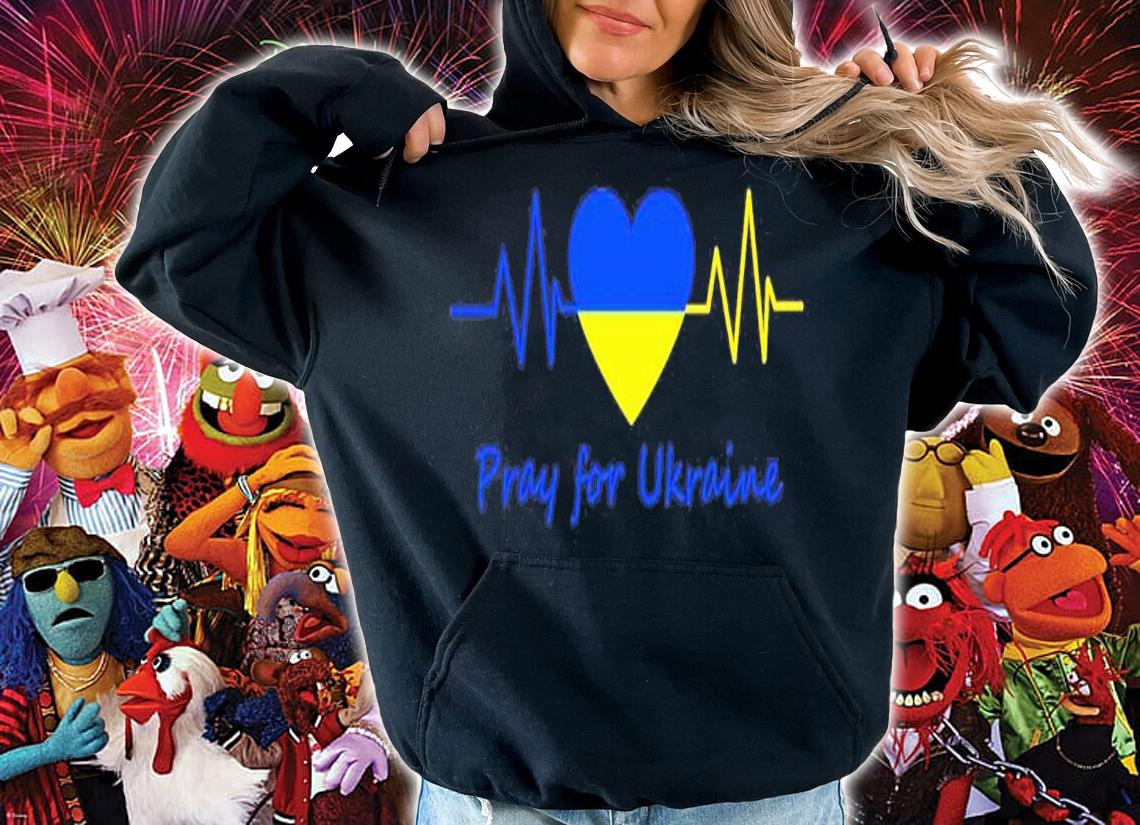 Pray for Ukraine heartbeat shirt t-shirt hoodie