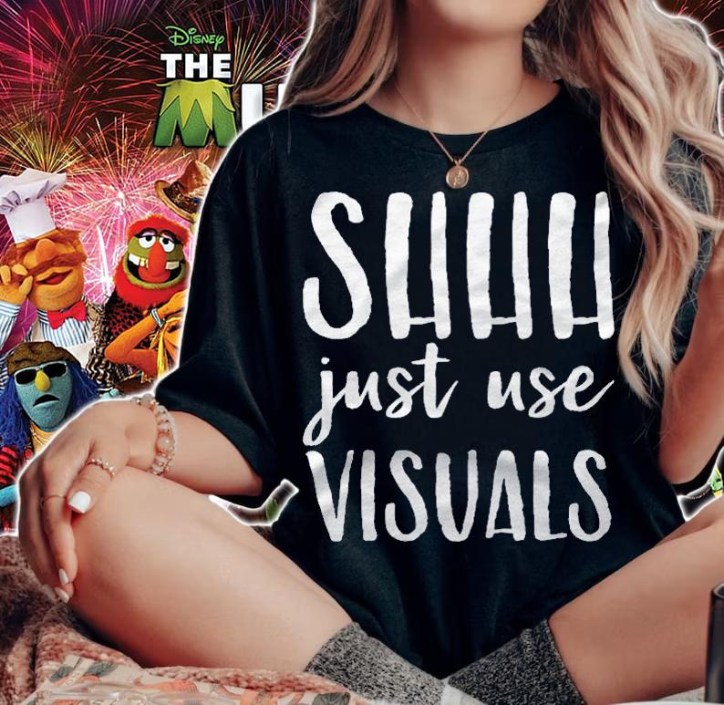 Special Education Teacher Sped Shhh Just Use Visual Shirt t-shirt woman shirt