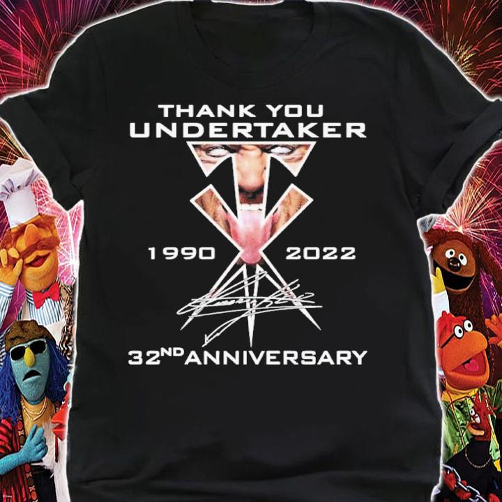 Thank You Undertaker 1990-2022 32nd Anniversary Signatures Shirt t-shirt shirt