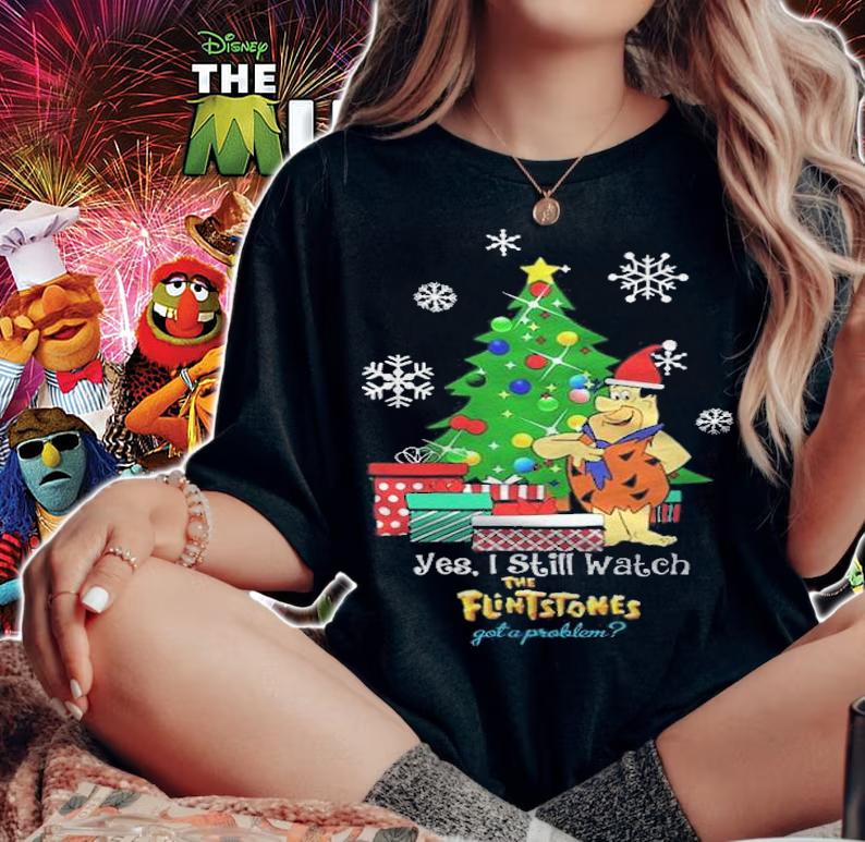 Yes I Still Watch The Flintstones Got A Problem Christmas Shirt t-shirt
