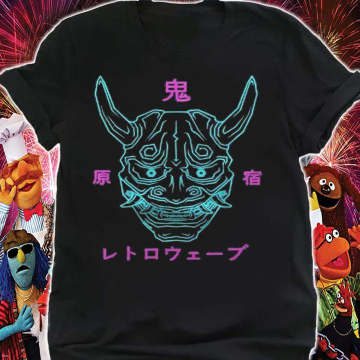 Yokai Oni  Japanese Aesthetic Retrowave Harajuku Streetwear Shirt t-shirt shirt