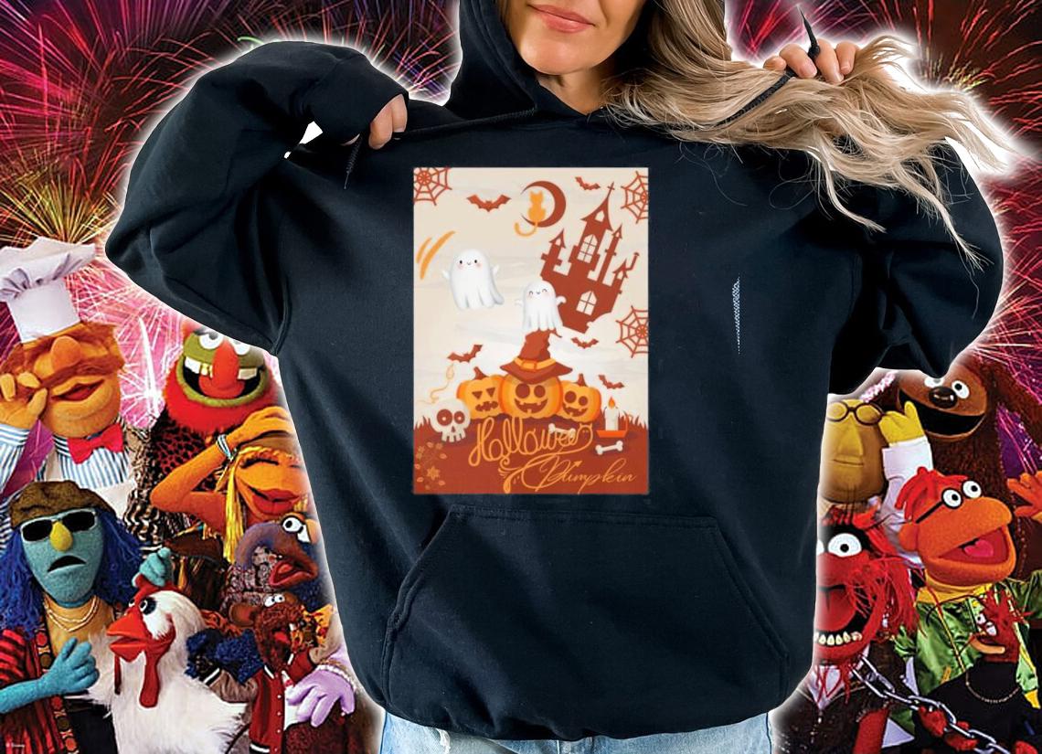 Halloween Pumpkin Face With Cute Ghost Classic T-shirt t-shirt hoodie