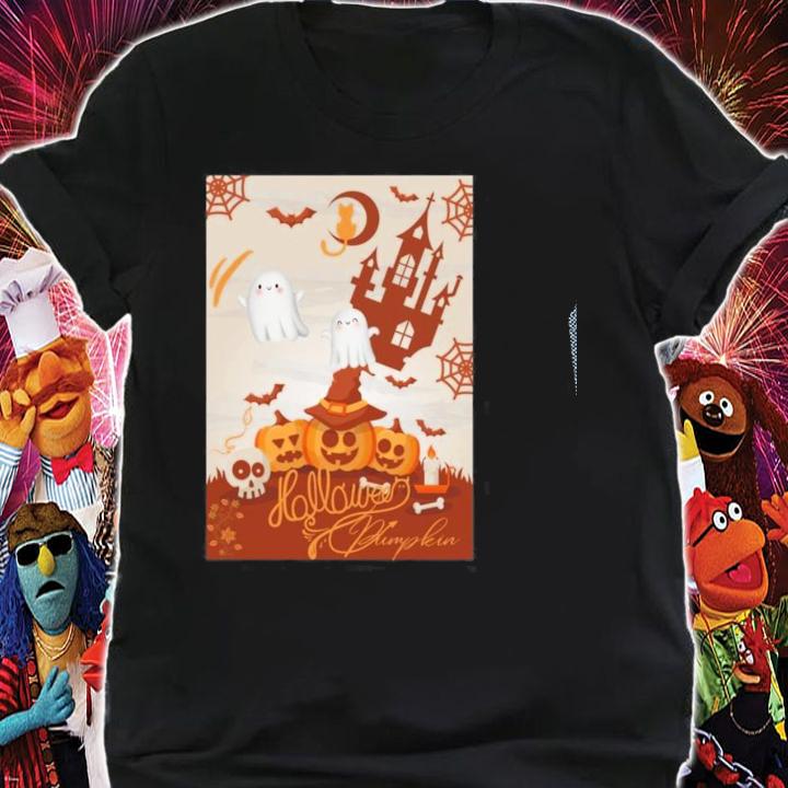 Halloween Pumpkin Face With Cute Ghost Classic T-shirt t-shirt shirt