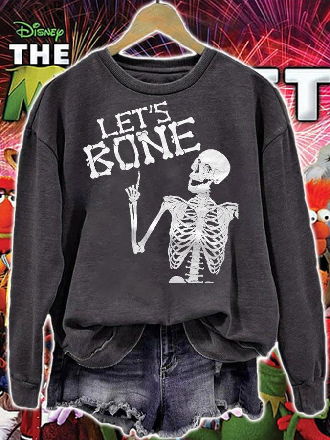 Lets Bone Skeleton Funny Halloween Costume Shirt For Adults Shirt t-shirt sweatshirt