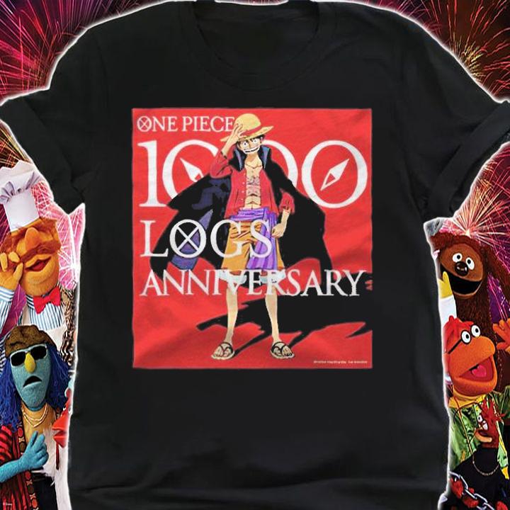 Luffy One Piece 1000 logs Anniversary T-shirt t-shirt