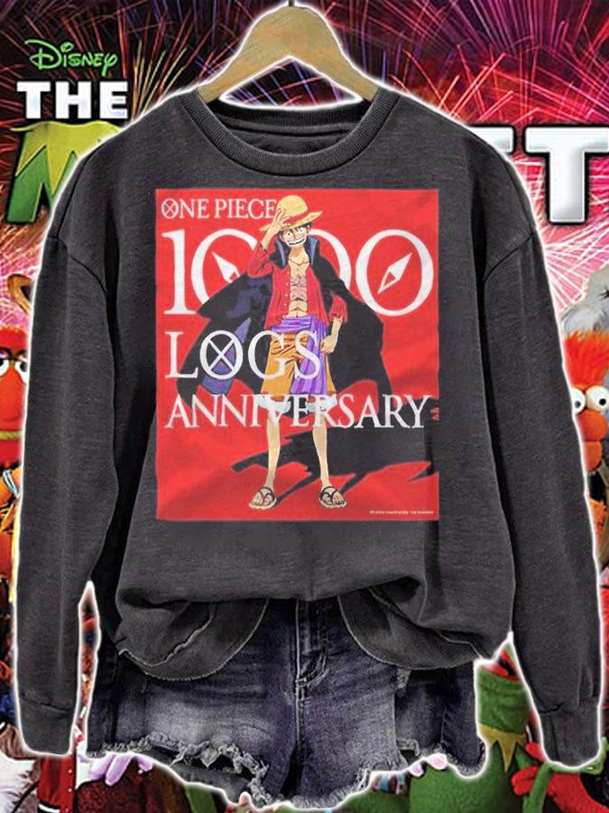 Luffy One Piece 1000 logs Anniversary T-shirt t-shirt