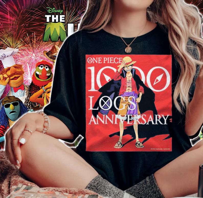 Luffy One Piece 1000 logs Anniversary T-shirt t-shirt