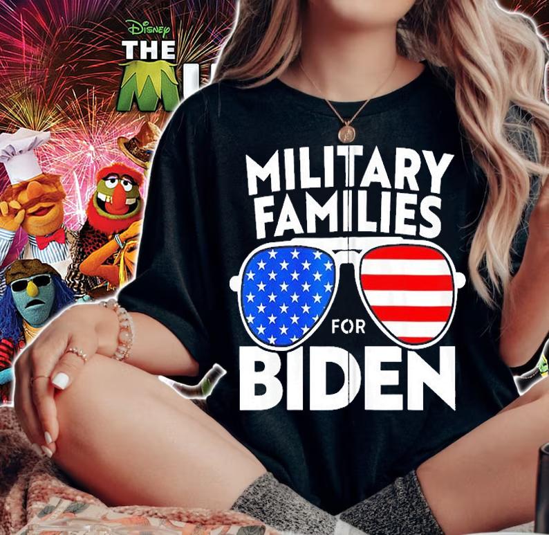Military Families for Biden Uncle Joe Aviator Vote T-Shirt t-shirt