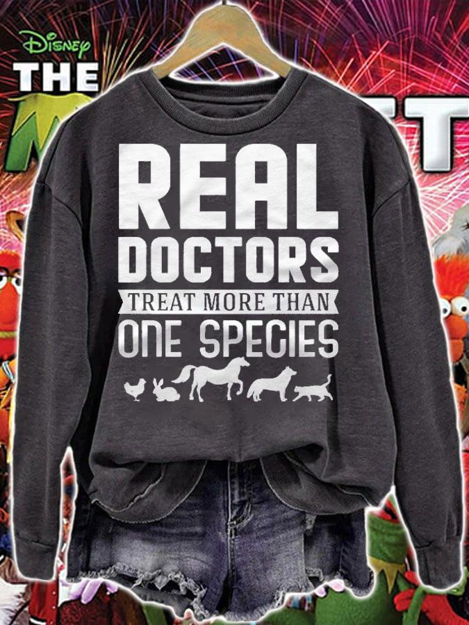 Real Doctors Treat More Than One Species Veterinarian Vet Shirt t-shirt