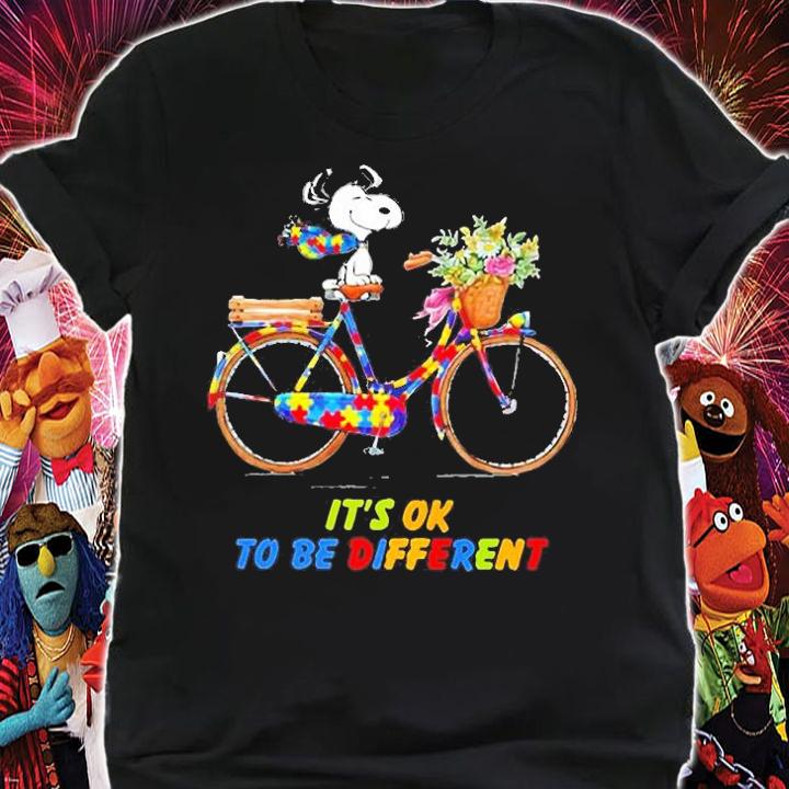 Snoopy it's ok to be different shirt t-shirt