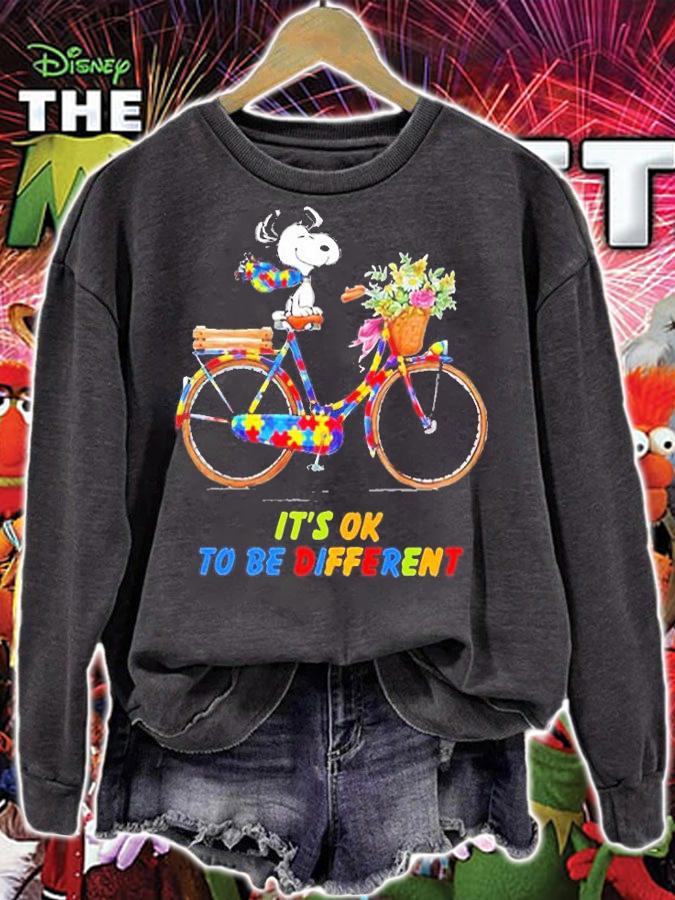 Snoopy it's ok to be different shirt t-shirt