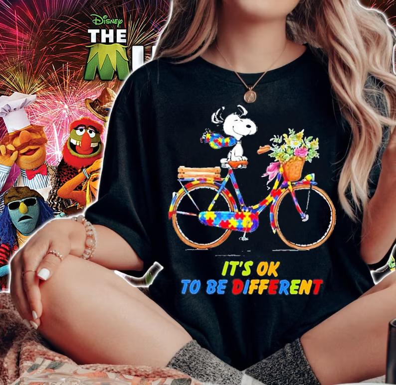 Snoopy it's ok to be different shirt t-shirt