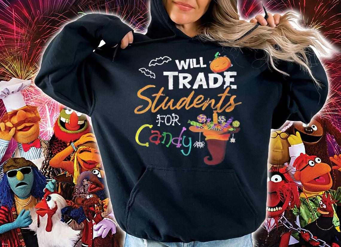 Womens Will Trade Students For Candy Halloween Costume Teacher Shirt t-shirt hoodie