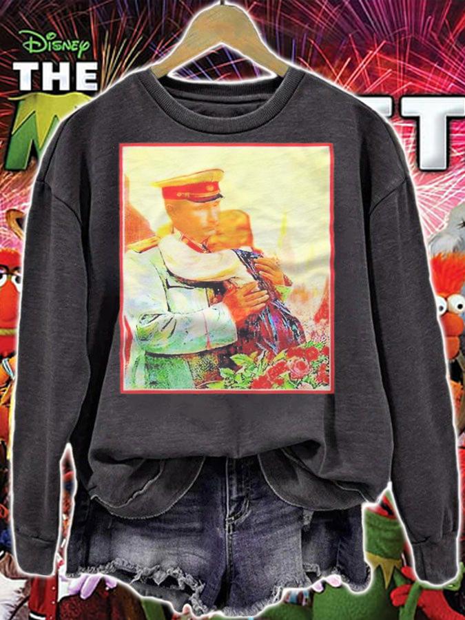 Funny Trump baby with Putin Soviet propaganda poster T-shirt t-shirt