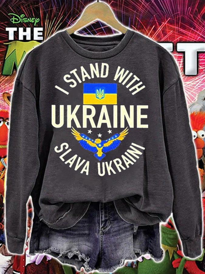 I Stand With Ukraine Slava Ukraini Flag 2022 T-Shirt t-shirt sweatshirt