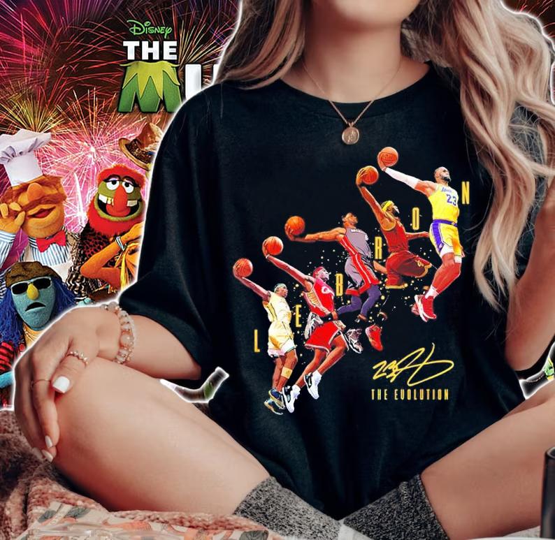 Lebron James Los Angeles Lakers Basketball Signatures Shirt t-shirt woman shirt