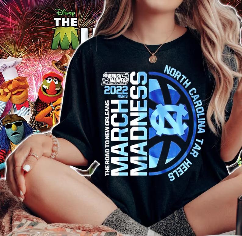 UNC North Carolina Tar Heels 2022 NCAA March Madness The Road To New Orleans Shirt t-shirt