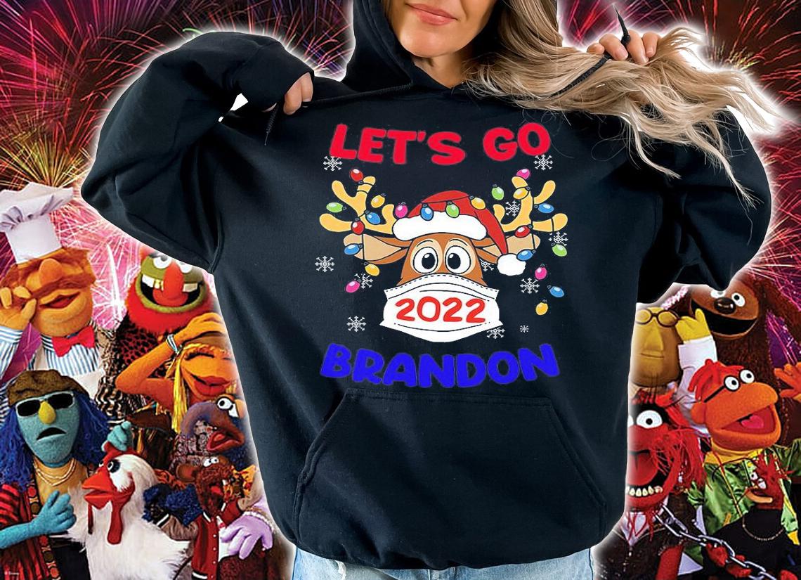 Lets Go Brandon Conservative Anti Liberal Christmas Gift Funny Reindeer Design T-Shirt t-shirt hoodie