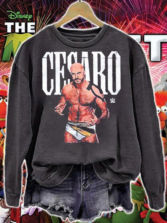 Cesaro Leaves WWE Design Art Fan Gifts T-Shirt t-shirt sweatshirt