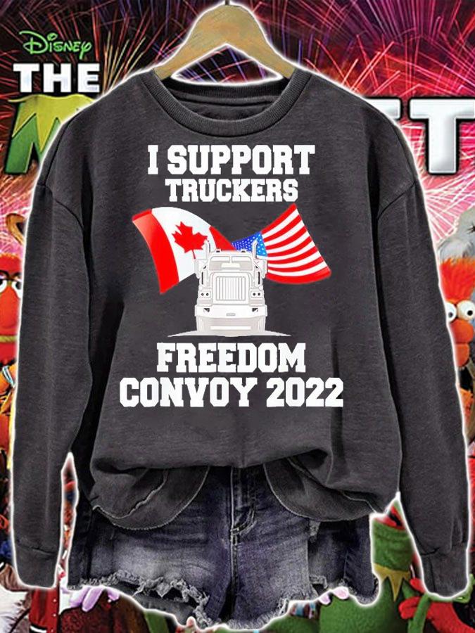I Support Truckers Freedom Convoy 2022 T-Shirt t-shirt sweatshirt