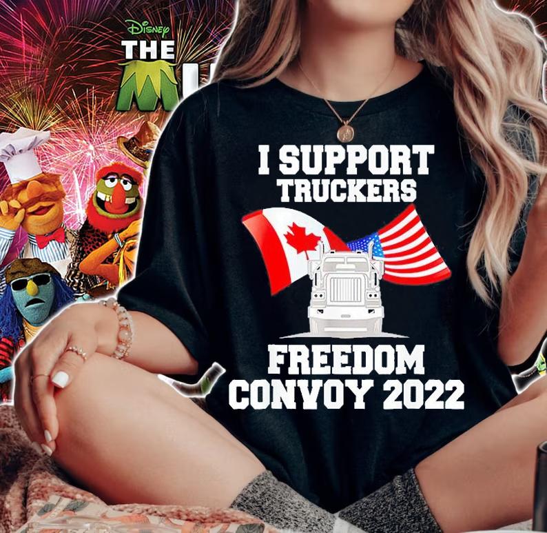 I Support Truckers Freedom Convoy 2022 T-Shirt t-shirt woman shirt