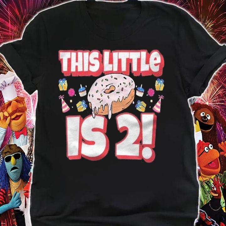 Kids Cute Donut Birthday Party Gifts For A 2 Years Old Birthday Shirt t-shirt shirt