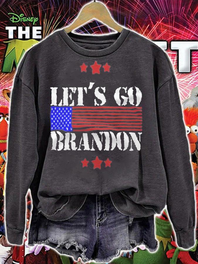 Let's Go Brandon Biden Chant USA Flag T-Shirt t-shirt sweatshirt
