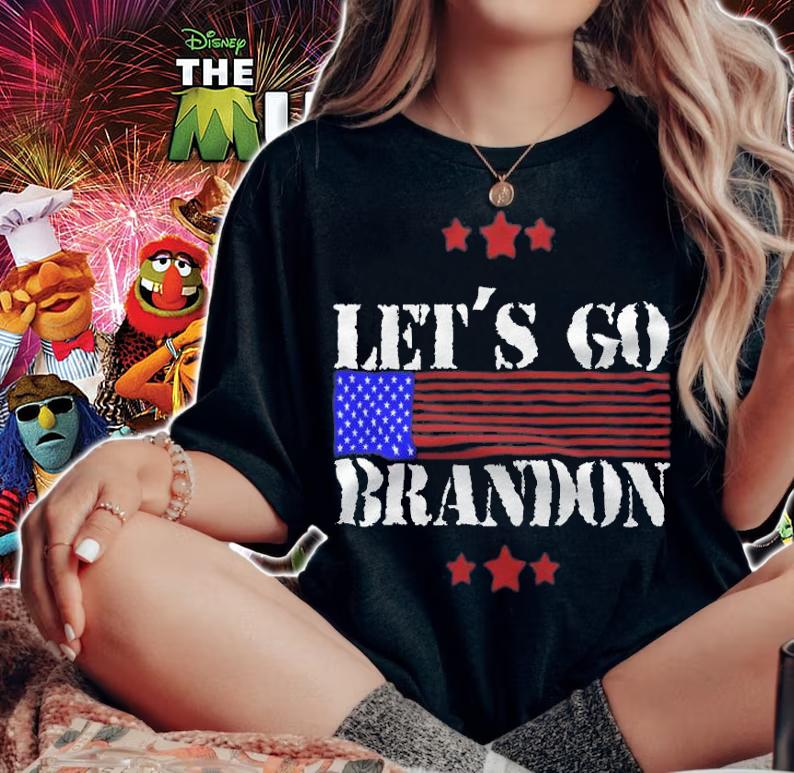 Let's Go Brandon Biden Chant USA Flag T-Shirt t-shirt woman shirt