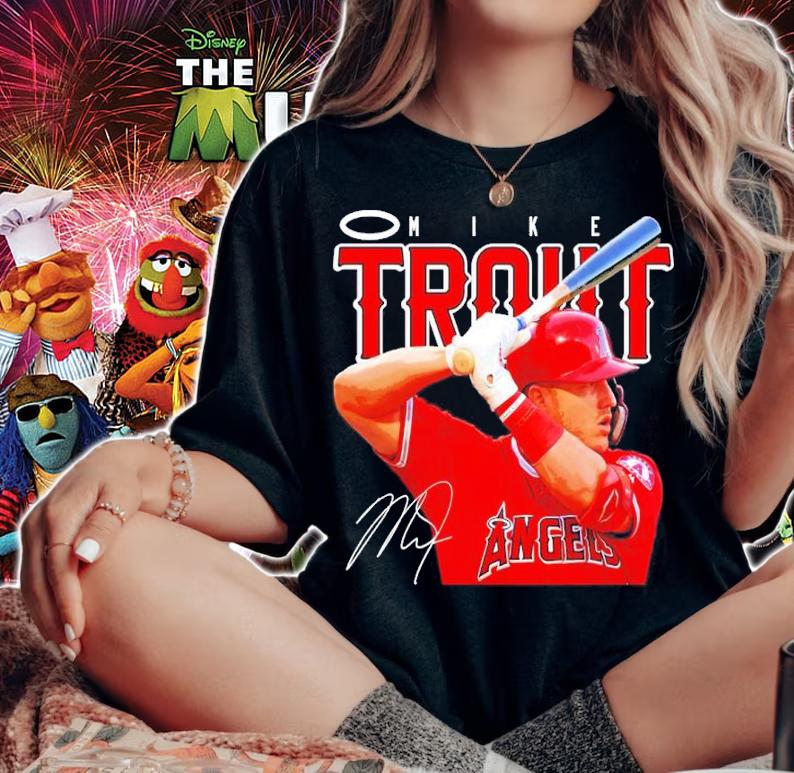 Mike Trout Los Angeles Angels Baseball Shirt t-shirt woman shirt