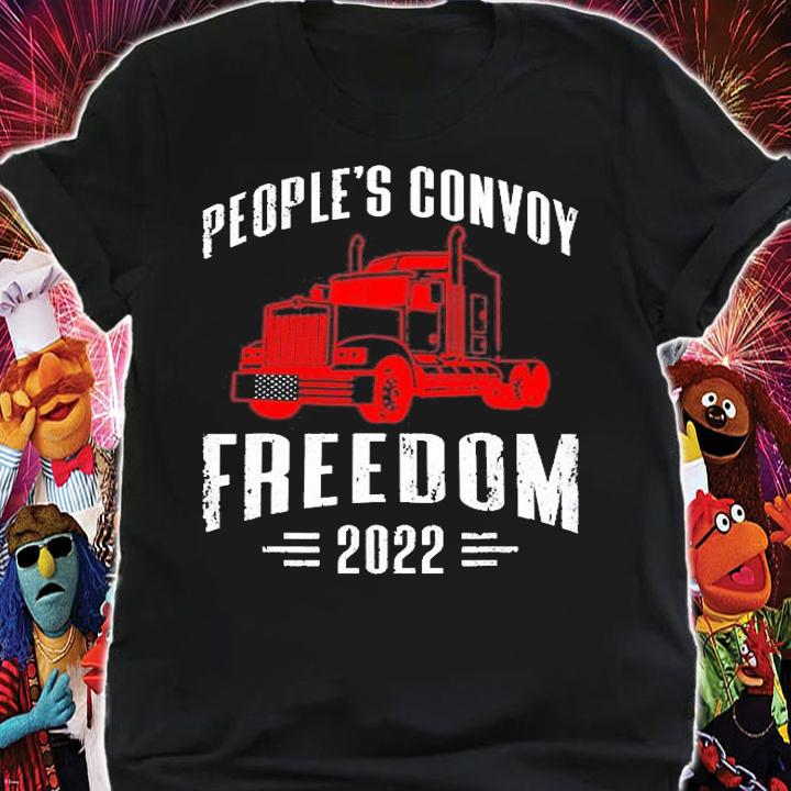 People's Convoy Freedom 2022 Support Truckers T-Shirt t-shirt shirt